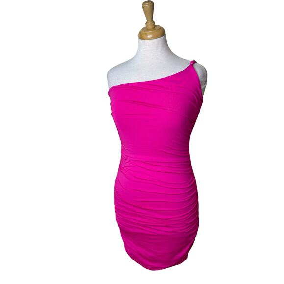 HELLO MOLLY Changed My Mind Dress Hot pink Size Large US 8/ AU12 NWT - Picture 1 of 9